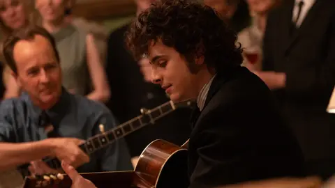 Timothée Chalamet en A Complete Unknown Timothée Chalamet en A Complete Unknown