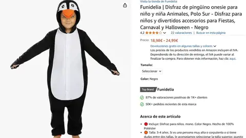Disfraz de pingüino Disfraz de pingüino