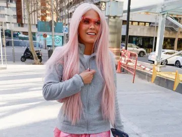 Gloria Camila, disfrazada de Karol G Gloria Camila, disfrazada de Karol G