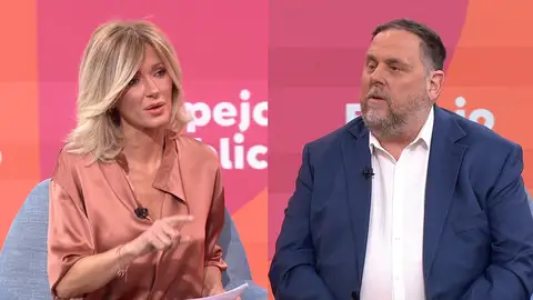 Oriol Junqueras con Susanna Griso. Oriol Junqueras con Susanna Griso.