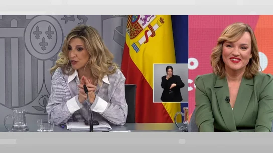 Pilar Alegría en Espejo Público. Pilar Alegría en Espejo Público.