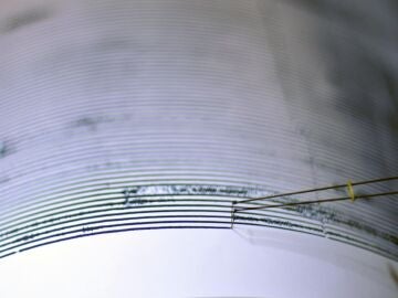 Detalle de archivo de un sism&oacute;grafo registrando un terremoto