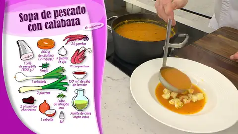 Ingredientes Sopa de pescado con calabaza Ingredientes Sopa de pescado con calabaza