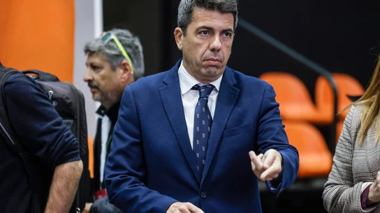Mazón El presidente de la Generalitat Valenciana, Carlos Mazón, durante la asamblea general de la Asociación Valenciana de Empresarios (AVE), en l'Alqueria del Basket, a 26 de febrero de 2025, en Valencia, Comunidad Valenciana (España).26 FEBRERO 2025;AVE;ASAMBLEA;ENCUENTRORober Solsona / Europa Press26/02/2025