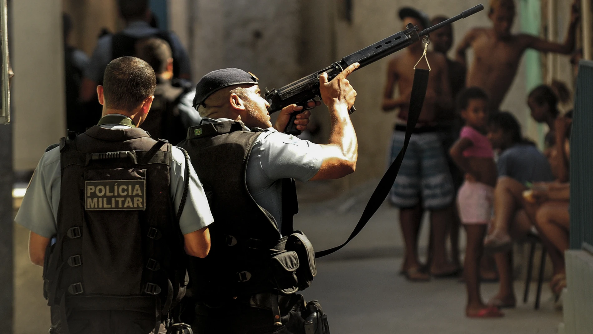 Imagen de archivo de la Policía Militar de Brasil. Imagen de archivo de la Policía Militar de Brasil.