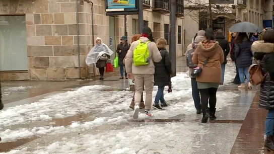 Nieva en Soria en Sábado de Carnaval Nieva en Soria en Sábado de Carnaval