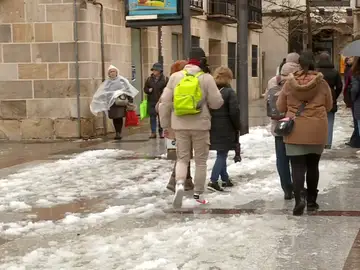 Nieva en Soria en Sábado de Carnaval Nieva en Soria en Sábado de Carnaval