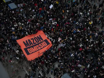 Imagen de la quinta protesta contra la gestión del presidente valenciano, Carlos Mazón. Imagen de la quinta protesta contra la gestión del presidente valenciano, Carlos Mazón.