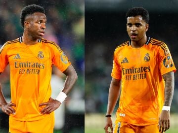 Vinicius y Rodrygo durante el Betis-Real Madrid de Liga