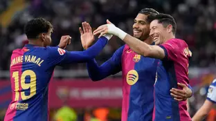 Araújo celebra su gol ante la Real Sociedad (4-0) Araújo celebra su gol ante la Real Sociedad (4-0)