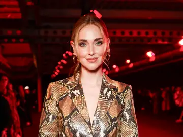 Chiara Ferragni en el desfile de Roberto Cavalli en Milán Chiara Ferragni en el desfile de Roberto Cavalli en Milán