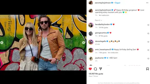 Aaron Taylor-Johnson y su mujer Sam Taylor-Johnson Aaron Taylor-Johnson y su mujer Sam Taylor-Johnson