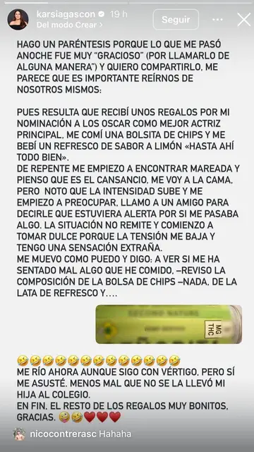 Karla Sofía Gascón en Instagram Karla Sofía Gascón