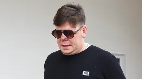 Lucas, en el tanatorio de su hermano Pedro Lucas, en el tanatorio de su hermano Pedro