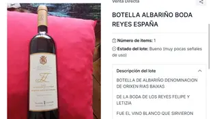 La botella de Albariño de la boda de los reyes Felipe VI y Letizia La botella de Albariño de la boda de los reyes Felipe VI y Letizia