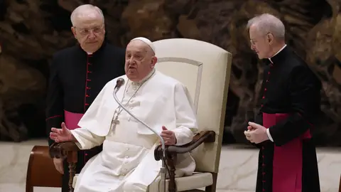 El papa Francisco durante una Audiencia General El papa Francisco durante una Audiencia General