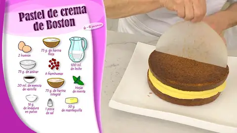 Ingredientes Pastel de crema de Boston Ingredientes Pastel de crema de Boston