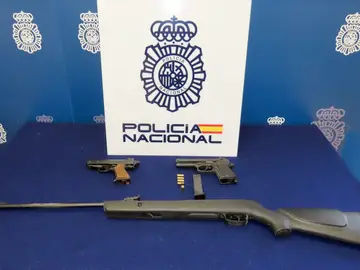 Armas de fuego intervendidas en el domicilio del agresor. Armas de fuego intervendidas en el domicilio del agresor.