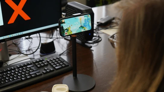 Un paciente probando el nuevo sistema Un paciente probando el nuevo sistema