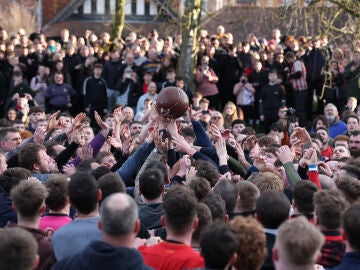 Una imagen del Shrovetide Football match el pasado 4 de marzo de 2025