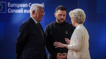 António Costa, Volodimir Zelenski y Ursula von der Leyen