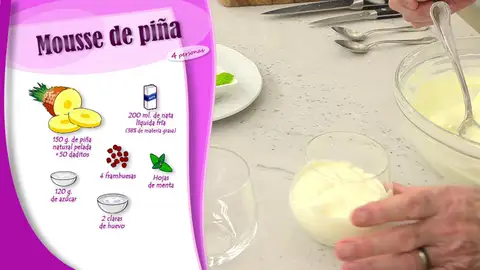 Ingredientes Mousse de piña Ingredientes Mousse de piña
