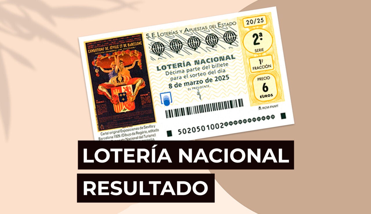Sorteo Loter&iacute;a Nacional: Comprobar d&eacute;cimo de hoy s&aacute;bado 8 de marzo, en directo