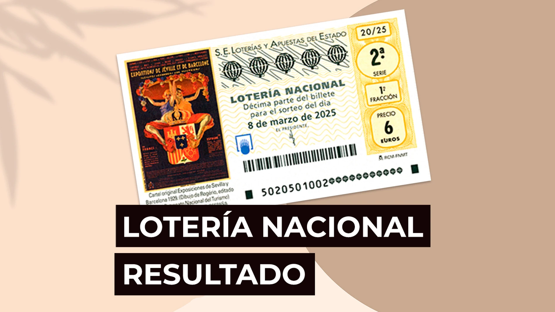 Sorteo Lotería Nacional: Comprobar décimo de hoy sábado 8 de marzo, en directo Sorteo Lotería Nacional: Comprobar décimo de hoy sábado 8 de marzo, en directo