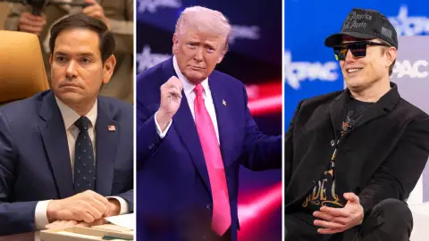 Imagen de Marco Rubio, Donald Trump y Elon Musk. Imagen de Marco Rubio, Donald Trump y Elon Musk.
