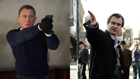 Daniel Craig como James Bond y Christopher Nolan Daniel Craig como James Bond y Christopher Nolan