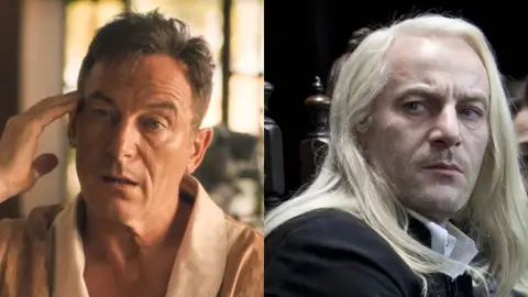 Jason Isaacs en The White Lotus y como Lucius Malfoy en Harry Potter Jason Isaacs en The White Lotus y como Lucius Malfoy en Harry Potter