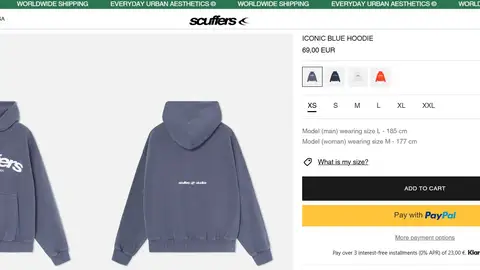 Sudadera Iconic Blue Hoodie Sudadera Iconic Blue Hoodie