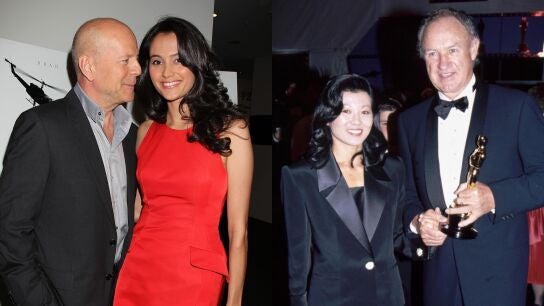 Bruce Willis y su mujer, Emma, y Gene Hackman y su mujer Betsy