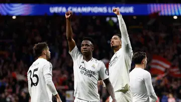 El Real Madrid celebra el pase a cuartos El Real Madrid celebra el pase a cuartos