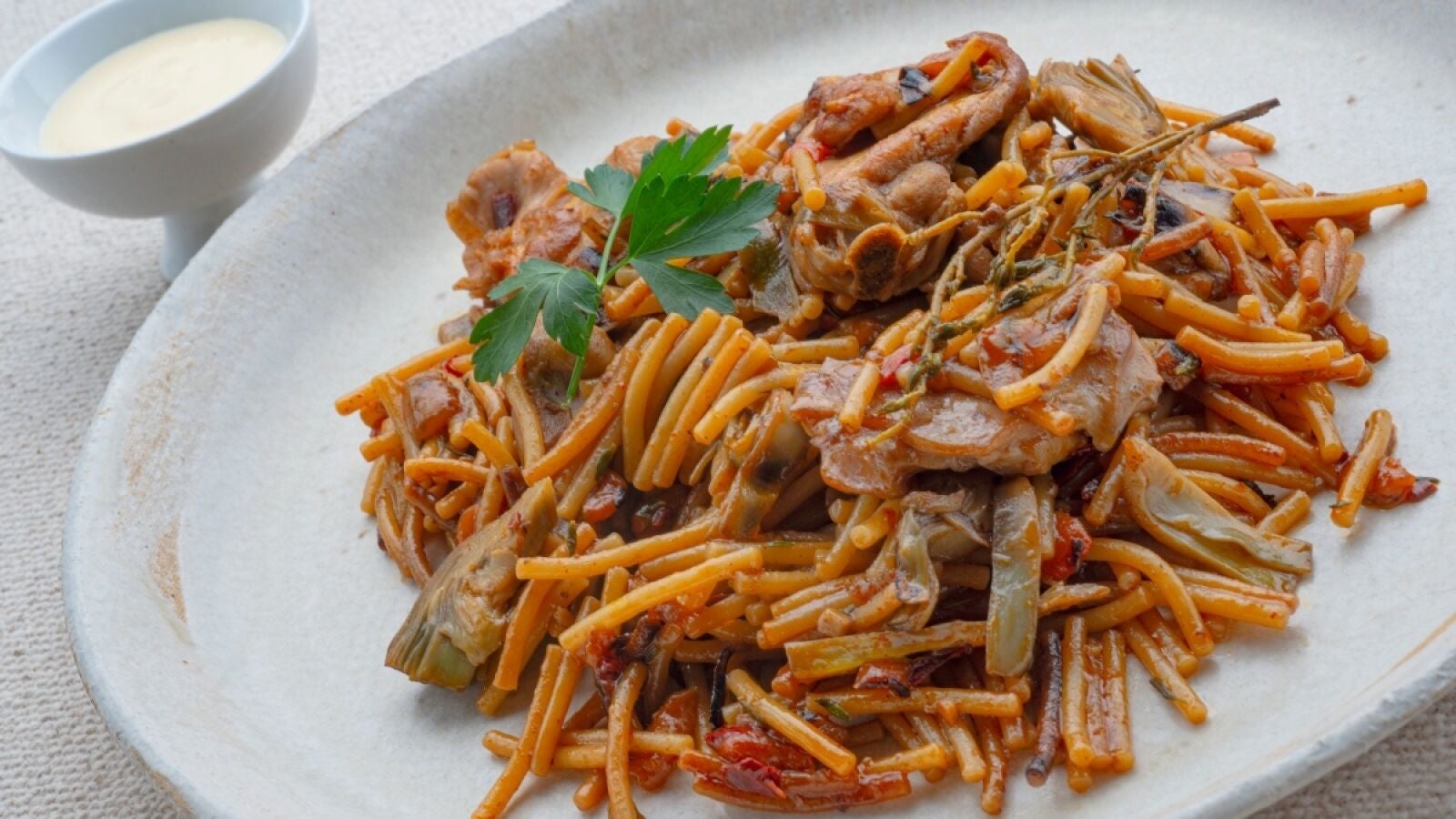 Receta fácil de fideuá de conejo, de Karlos Arguiñano: 