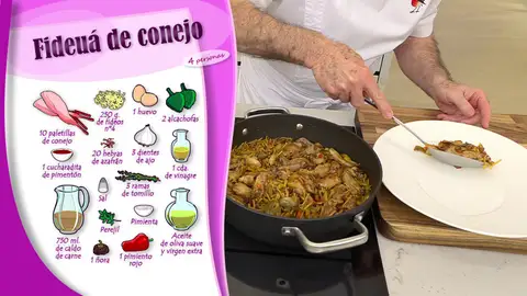 Ingredientes Fideuá de conejo Ingredientes Fideuá de conejo