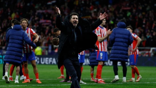 Simeone, tras caer eliminado ante el Real Madrid Simeone, tras caer eliminado ante el Real Madrid