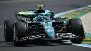 Fernando Alonso en la clasificaci&oacute;n del GP de Australia 2025