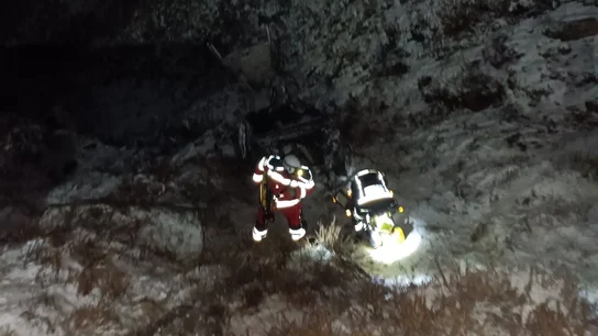 Imagen del coche siniestrado en Cantabria Imagen del coche siniestrado en Cantabria