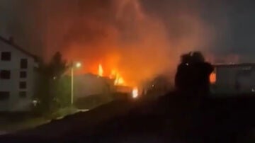 Imagen de la discoteca en Macedonia tras el incendio