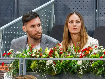 Helen Lindes y Rudy Fernández, en un partido de tenis Helen Lindes y Rudy Fernández, en un partido de tenis