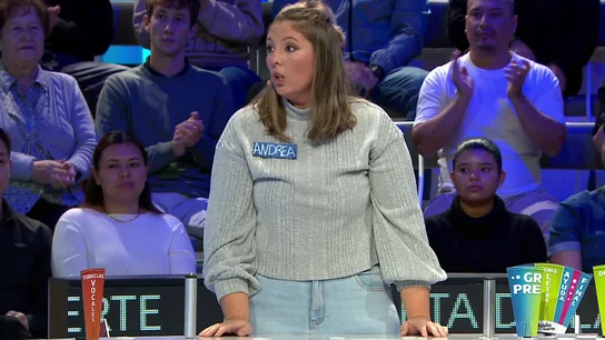 Andrea cambia el rumbo del concurso con una quiebra y un regalo Andrea cambia el rumbo del concurso con una quiebra y un regalo