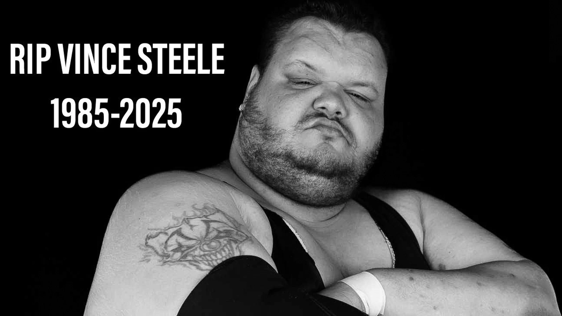 El luchador Vince Steele, en una imagen de Brii Combination Wrestling El luchador Vince Steele, en una imagen de Brii Combination Wrestling