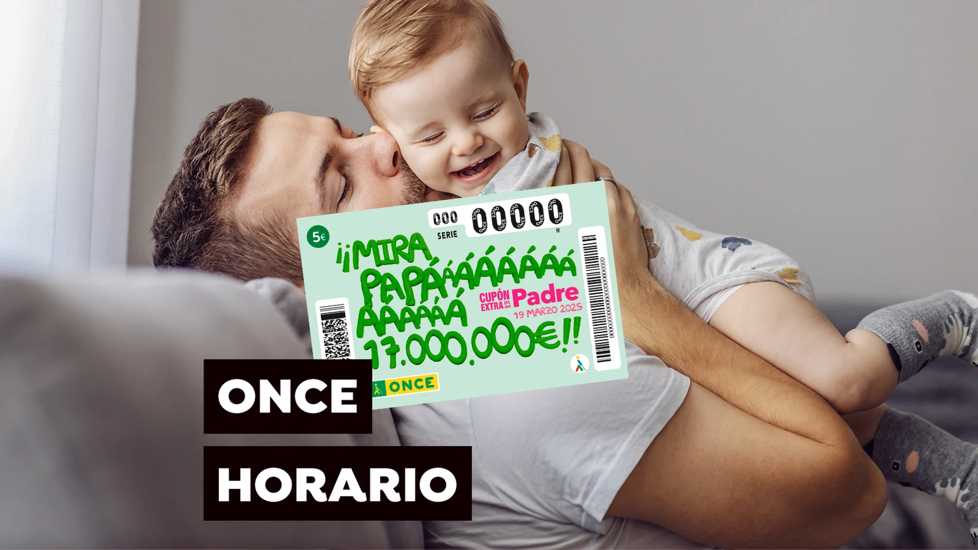 Horario y dónde ver el Sorteo del Cupón Extra del Día del Padre de la ONCE Horario y dónde ver el Sorteo del Cupón Extra del Día del Padre de la ONCE