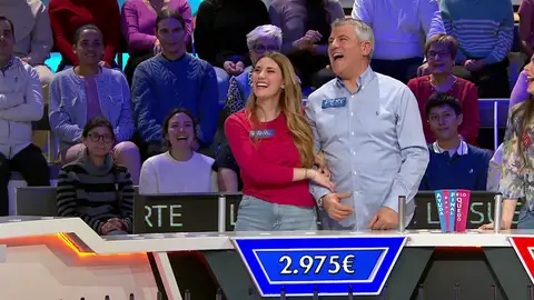 Pere vuelve a sorprender con su puntería y cae en la casilla de los 1.000 euros tras el intento fallido de Félix e Irene: “Te lo dije” Pere vuelve a sorprender con su puntería y cae en la casilla de los 1.000 euros tras el intento fallido de Félix e Irene: “Te lo dije”