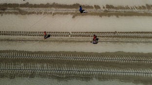 Fotograf&iacute;a a&eacute;rea de la playa de Copacabana, en R&iacute;o de Janeiro 