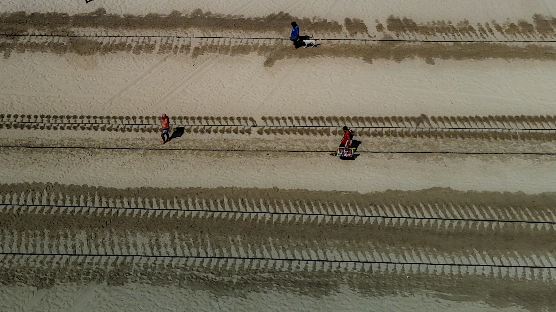 Fotografía aérea de la playa de Copacabana, en Río de Janeiro Fotografía aérea de la playa de Copacabana, en Río de Janeiro