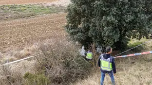 Policía Nacional en el lugar en el que apareció el cuerpo de Andrea Bejarano Policía Nacional en el lugar en el que apareció el cuerpo de Andrea Bejarano