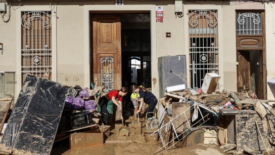Destrozos materiales tras el paso de la DANA