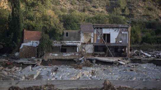 Casa destruida por la DANA en Sot de Chera, en Valencia